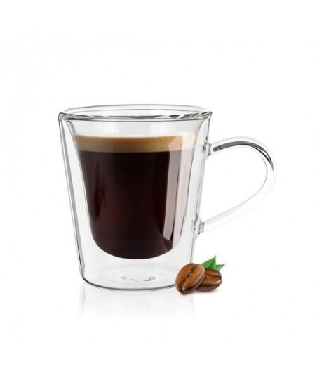 Stiklinis puodelis su dvigubomis sienelėmis