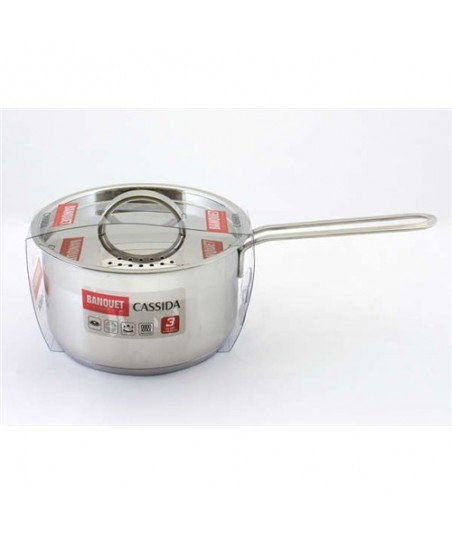 KAISTUVAS NERŪDIJANČIO PLIENO 1,9 L CASSIDA 16CM SU RANKENA