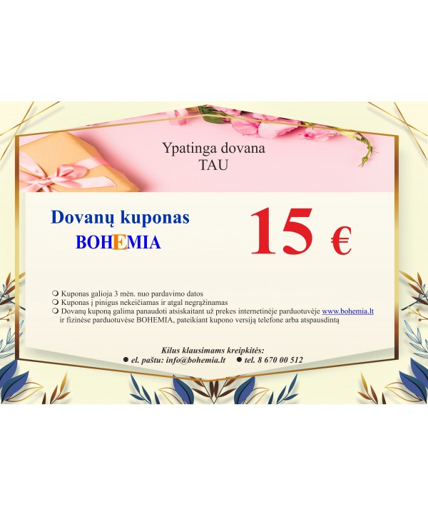 Bohemia Dovanų kuponas 15€