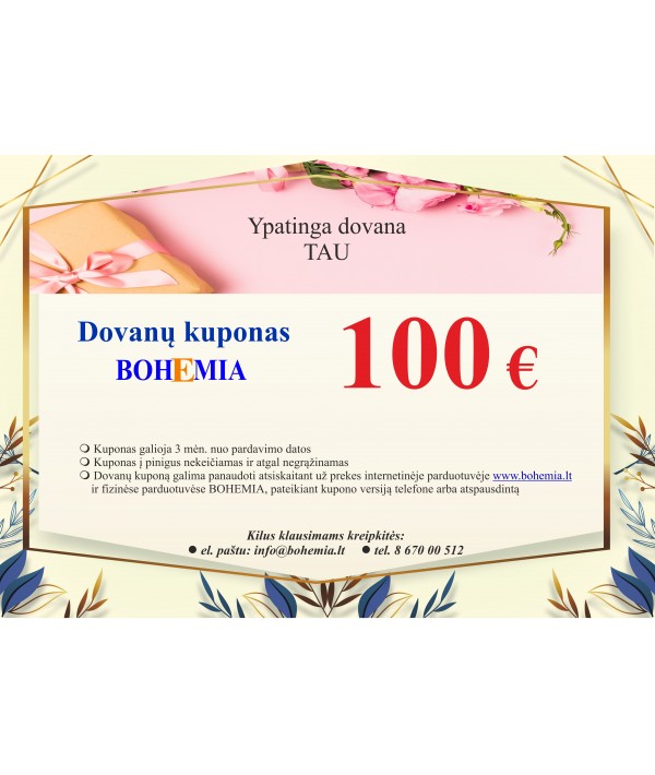 Bohemia Dovanų kuponas 100€