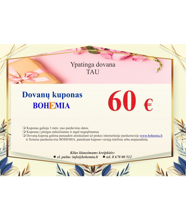 Bohemia Dovanų kuponas 60€