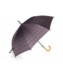 Skėtis 62 cm juodas, languotas
