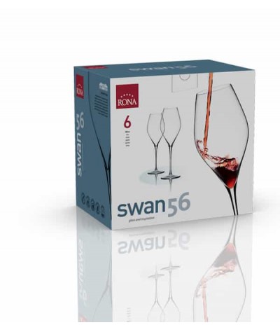 Taurės Swan vyno 560ml , 6vnt.