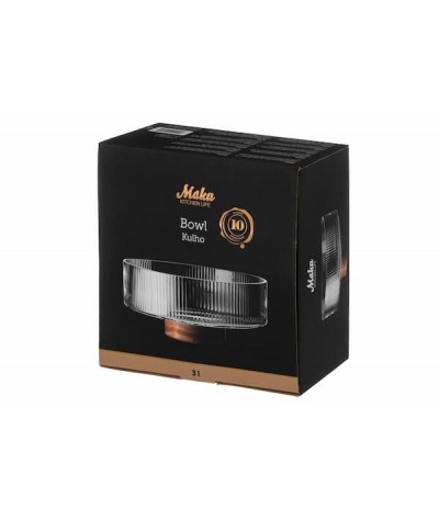 Maku stiklinis dubuo 26cm...