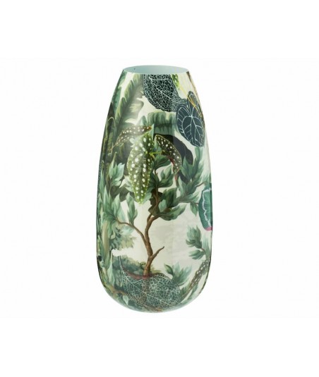 Vaza metalinė 30cm, lapų...