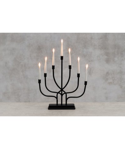 Kalėdų žvakidė 7šakų, juoda