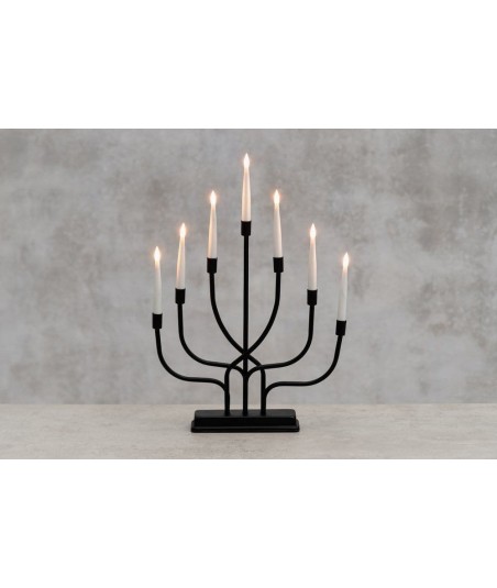 Kalėdų žvakidė 7šakų, juoda