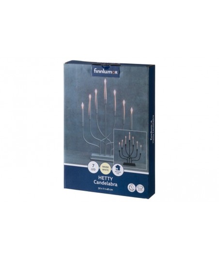 Kalėdų žvakidė 7šakų, juoda