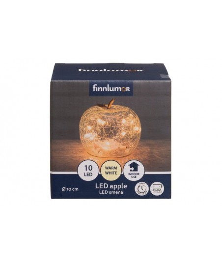 Šviečiantis obuolys 10cm,10LED