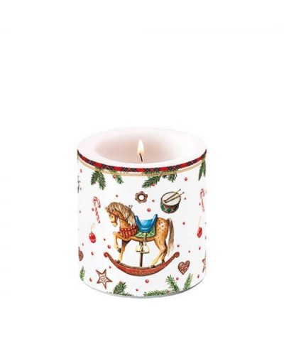 Dekoruota žvakė 8cm, Arkliukas