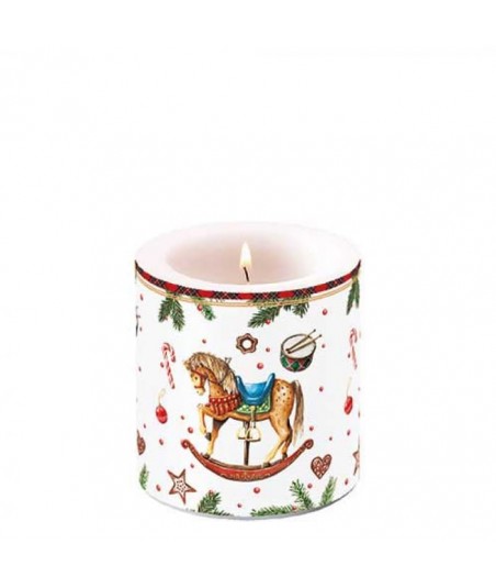 Dekoruota žvakė 8cm, Arkliukas