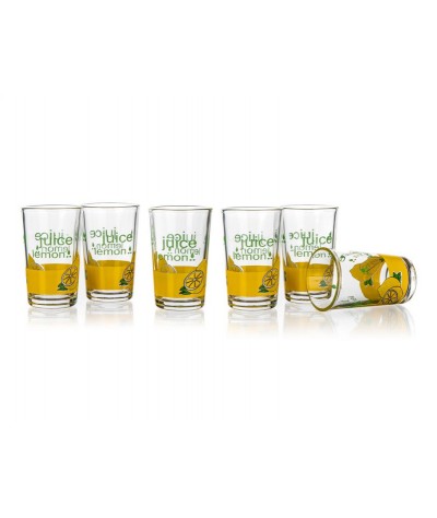 Stiklinės 250ml,6vnt ,Citrina