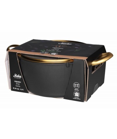 Puodas 24cm (4,4l), juodos...